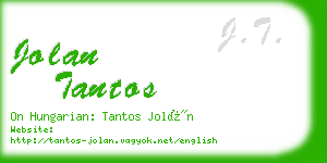 jolan tantos business card